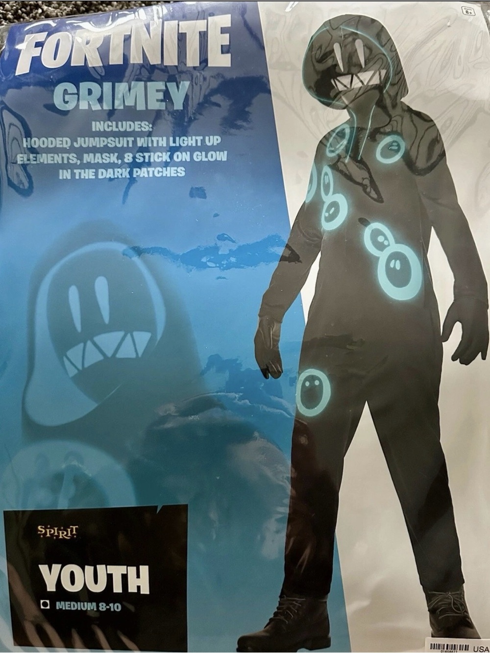 Fortnite Grimey Light-Up Halloween Costume Youth Medium 8-10